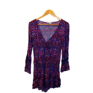 ❄️ American Eagle Outfitters AEO Dark Purple Plum Floral Romper S